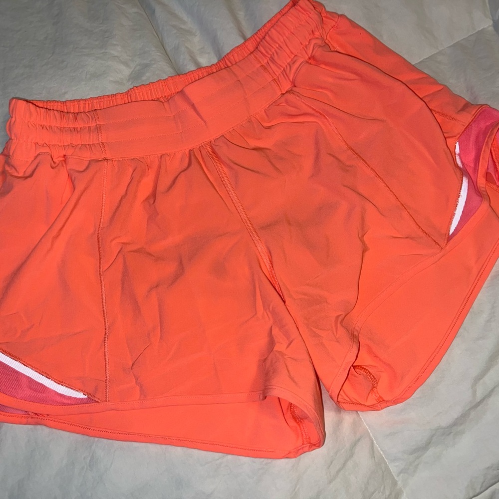 lululemon athletica Coral Orange Athletic Shorts